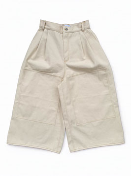 Natural Canvas Cropped Trousers