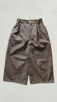Washed Suede Barrel Trousers