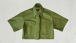 Desert Moss Boxy Tie Shirt
