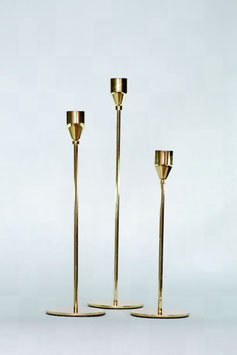 3er Set Kerzenständer "Klassik", modern, gold