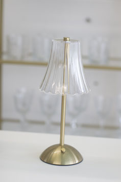 LED Tischleuchte, gold-glas, "Transparenz"