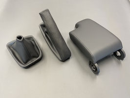 BMW E46M Schaltsack Handbremsmanschette Mittelarmlehnenbezug in Echtleder Nappa schwarz