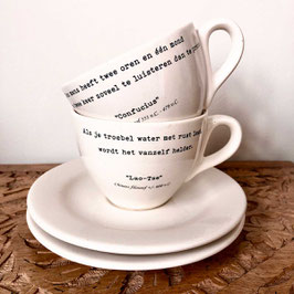 Tea cups with Quotes #1 - set of two