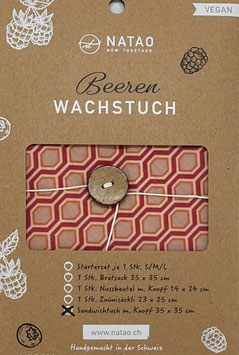 Beerenwachstuch, Waben (XL 35x35)