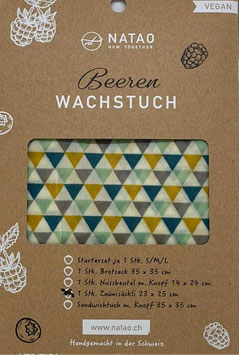 Beerenwachstuch Säckli, Dreieck (23x25)