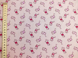 Jerseystoff mit Mäusen