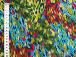 Jerseystoff mit bunten Farbklecksen