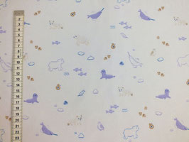 Jerseystoff mit Eisbären und Robben