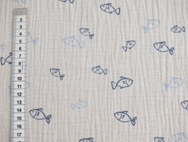 Musselin mit kleinen Fischen