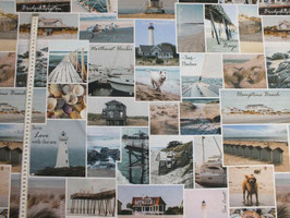 Dekostoff mit maritimen Fotos in Digitaldruck