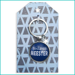 Bedankt Meester sleutelhanger