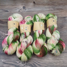 Goldglitzer Weihnachts-Sockengarn "WEIHNACHTSGURKE"