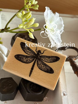 Holzstempel: Libelle gross