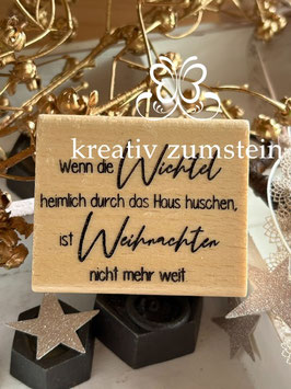 Holzstempel: Wenn die Wichtel...