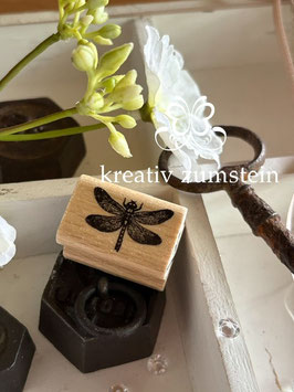 Holzstempel: Libelle klein