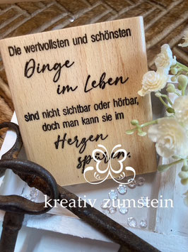 Holzstempel: Die wertvollsten und schönsten Dinge...