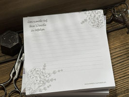 Papierblöckli: Hortensien