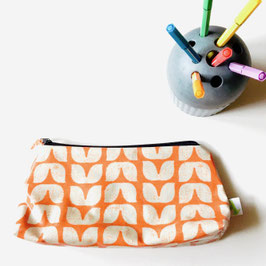 Trousse Orange graphique feuilles