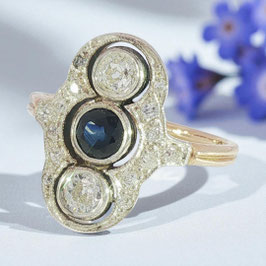 Edwardian Sapphire & Diamond Ring