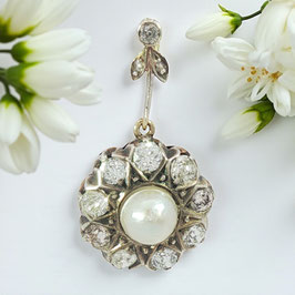 Belle Époque Pearl & Diamond Pendant