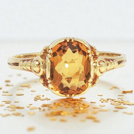 Art Nouveau Ring with Citrine