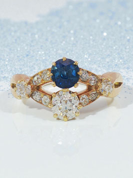 Edwardian "Toi et Moi" Sapphire & Diamond Ring