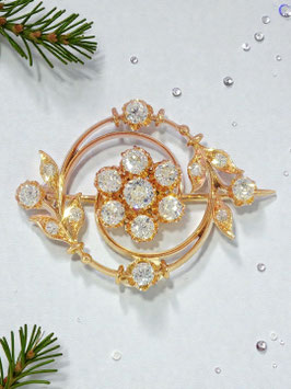 Belle Époque Rosé Gold Diamond Brooch