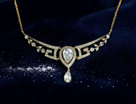 Antique Aquamarine and Diamond Necklace, circa 1900