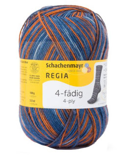Schachenmayr Regia (9018) - 4-fädig (blau, hellblau, rost)