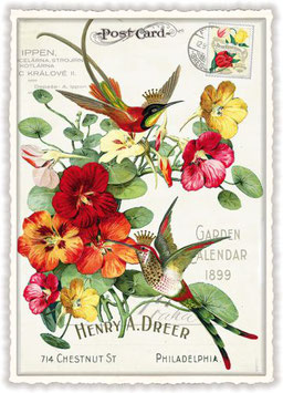 PK - 939 Vögel und Blumen