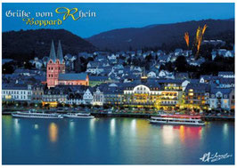 SH - Boppard bei Nacht, Mittelrheintal (UNESCO) - 4717