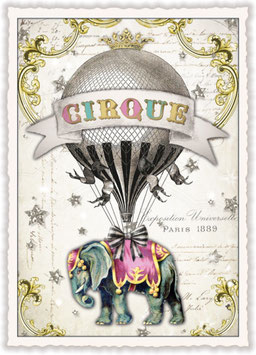 PK - 1093 Elefant mit Ballon "Cirque"