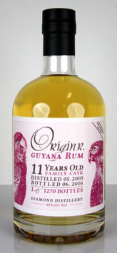 Origin R. Guyana Rum Diamond Port Mourant 11 yo Family Cask