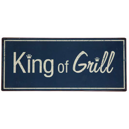 Metallschild "King of Grill"