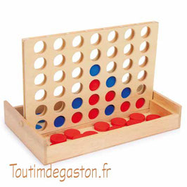 Puissance 4 en bois format voyage