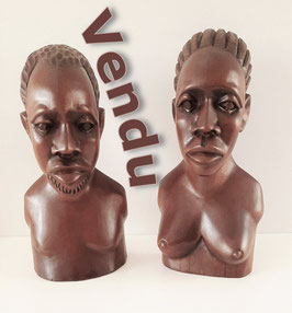Sculpture "Mpendwa" - Bustes africains en bois