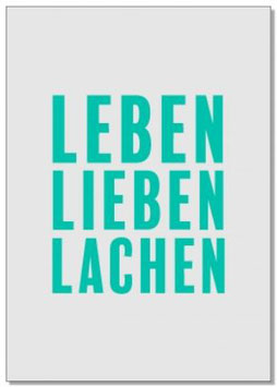 Postkarte "Leben, Lieben, Lachen"