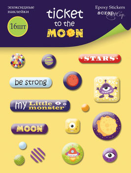 PSB-31 Pegatinas epoxi Ticket to the Moon