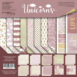 PSB-35 Papel scrapbooking 20x20 cm Unicornio