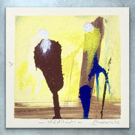 Méditants, 2025, 16 x 16 cm