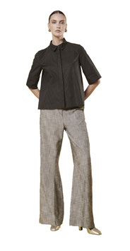 Tara Jarmon Camille black with white polka dots shirt
