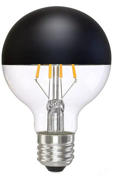 LED bulb 80mm black mirror 6 W