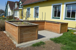 Hochbeet in Lärche U-Form 4m x 2,5m