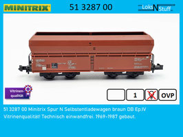 51 3287 00 Minitrix Spur N Selbstentladewagen braun DB Ep.IV