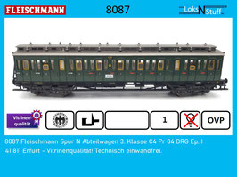 8087 Fleischmann Spur N Abteilwagen 3. Klasse C4 Pr 04 DRG Ep.II