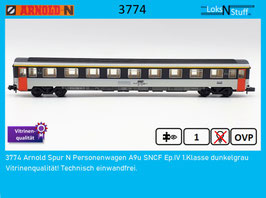 3774 Arnold Spur N Personenwagen A9u SNCF Ep.IV 1.Klasse dunkelgrau
