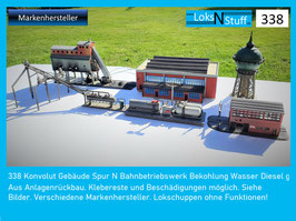 338 Konvolut Gebäude Spur N Bahnbetriebswerk Bekohlung Wasser Diesel gebraucht