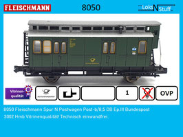 8050 Fleischmann Spur N Postwagen Post-b/8,5 DB Ep.III Bundespost