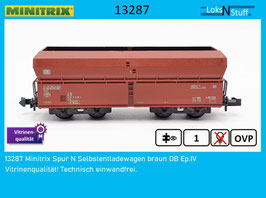 13287 Minitrix Spur N Selbstentladewagen braun DB Ep.IV