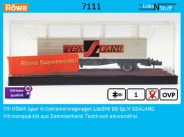 7111 RÖWA Spur N Containertragwagen Lbs598 DB Ep.IV SEALAND
